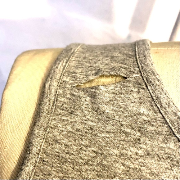 NWT Adriano Goldschmied Cotton gray sleeveless top back zipper a line bell - Picture 4 of 6